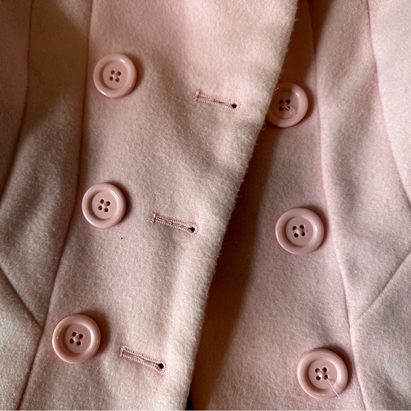 George Pink Double Breasted Coat with Faux Fur Collar - Picture 4 of 7